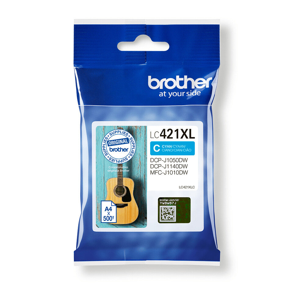 Brother LC-421XLC blækpatron 1 stk Original Højt (XL) udbytte Blå