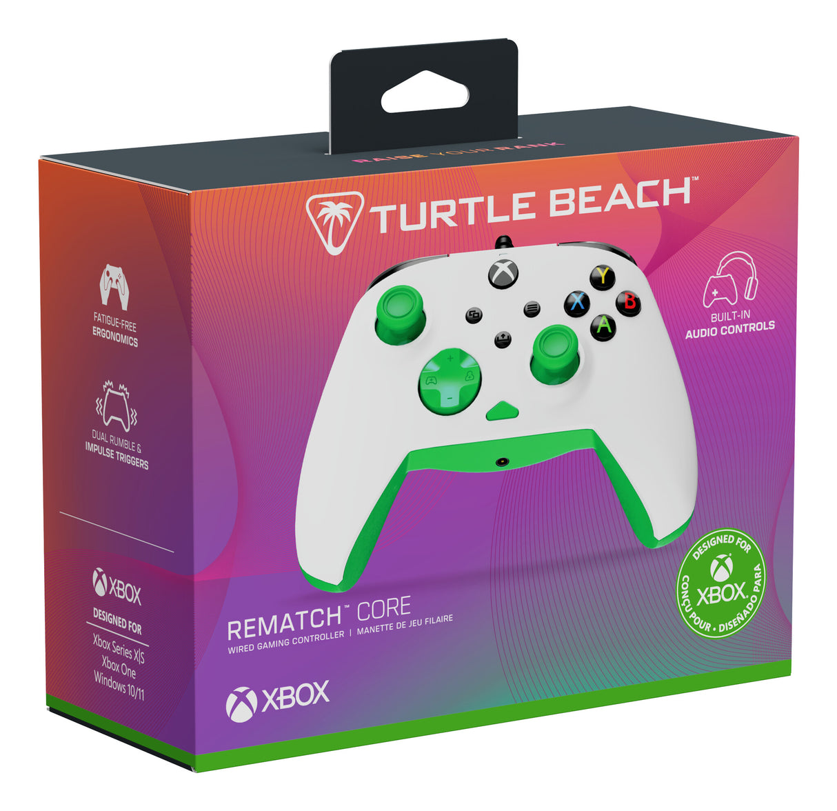 Turtle Beach Rematch Core Grøn, Hvid USB Gamepad PC, Xbox, Xbox One, Xbox Series S, Xbox Series X