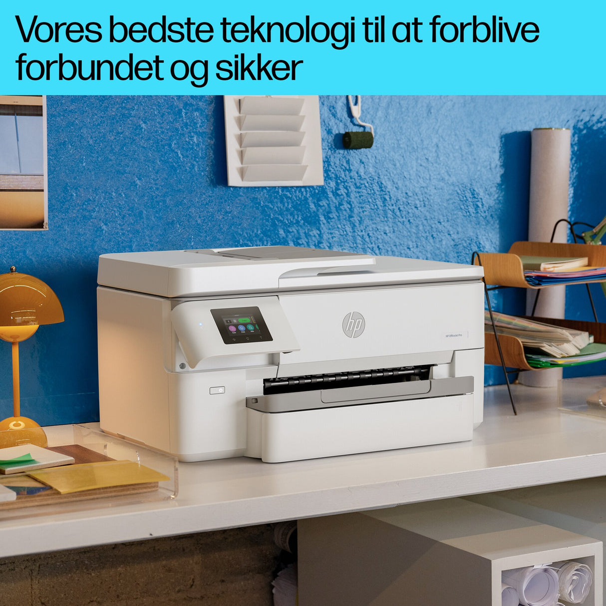 HP OfficeJet Pro 9720e Trådløst All-in-One Farve Printer, Tosidet print; Kopimaskine, scanner