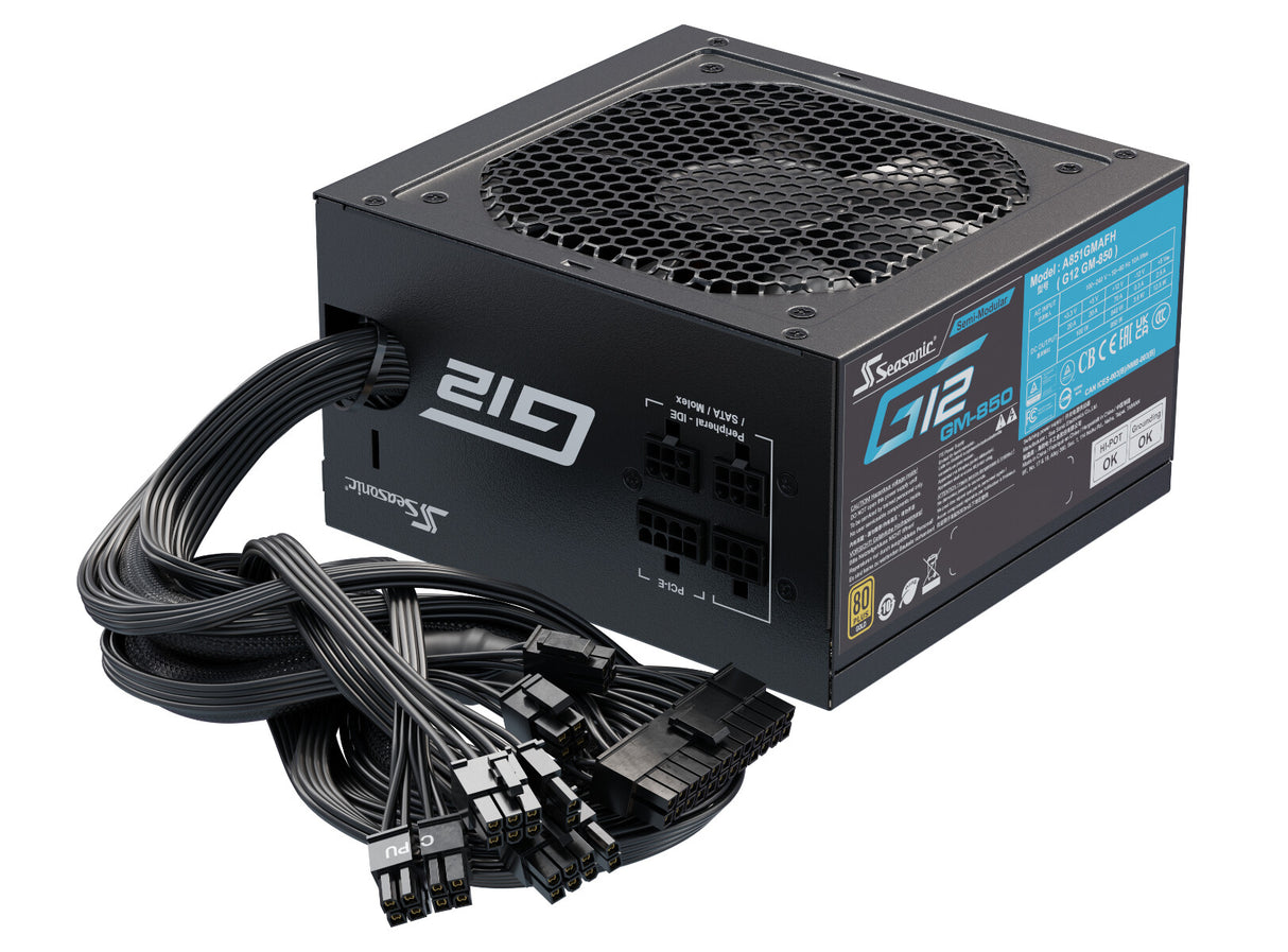 Seasonic Focus G12 GM enhed til strømforsyning 850 W 20+4 pin ATX ATX Sort