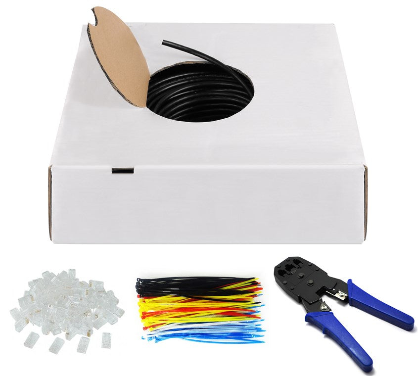 Goobay Outdoor Set CAT 6 U/UTP CCA 305m Black