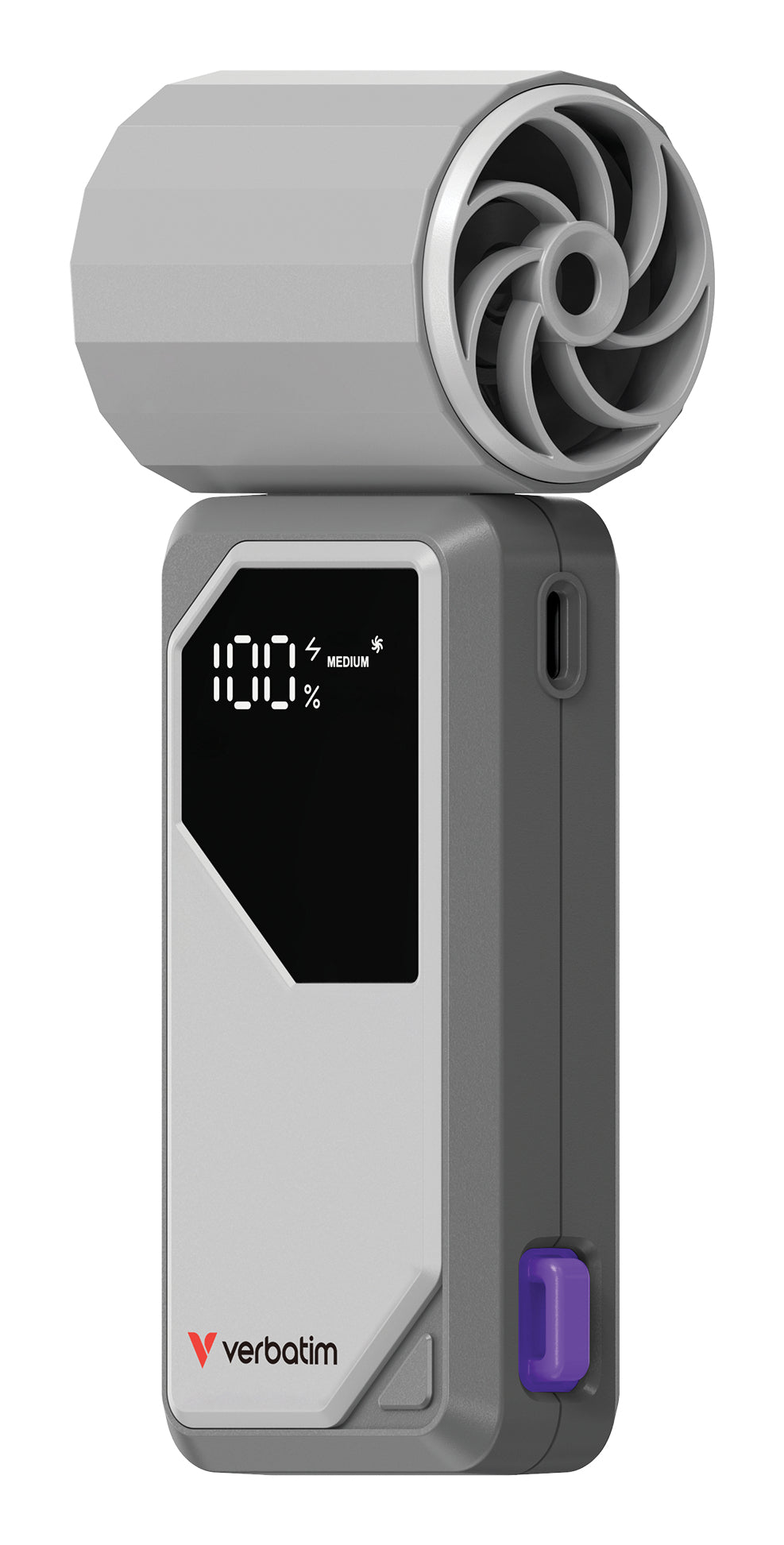 Verbatim Cool 'n' Go AirJet Grå, Lilla Håndholdt ventilator