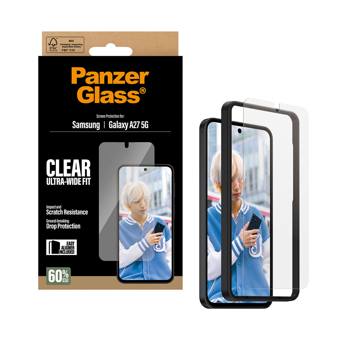PanzerGlass PG88998 Skærm og -bagsidebeskytter til mobiltelefon Klar skærmbeskytter Samsung 1 stk