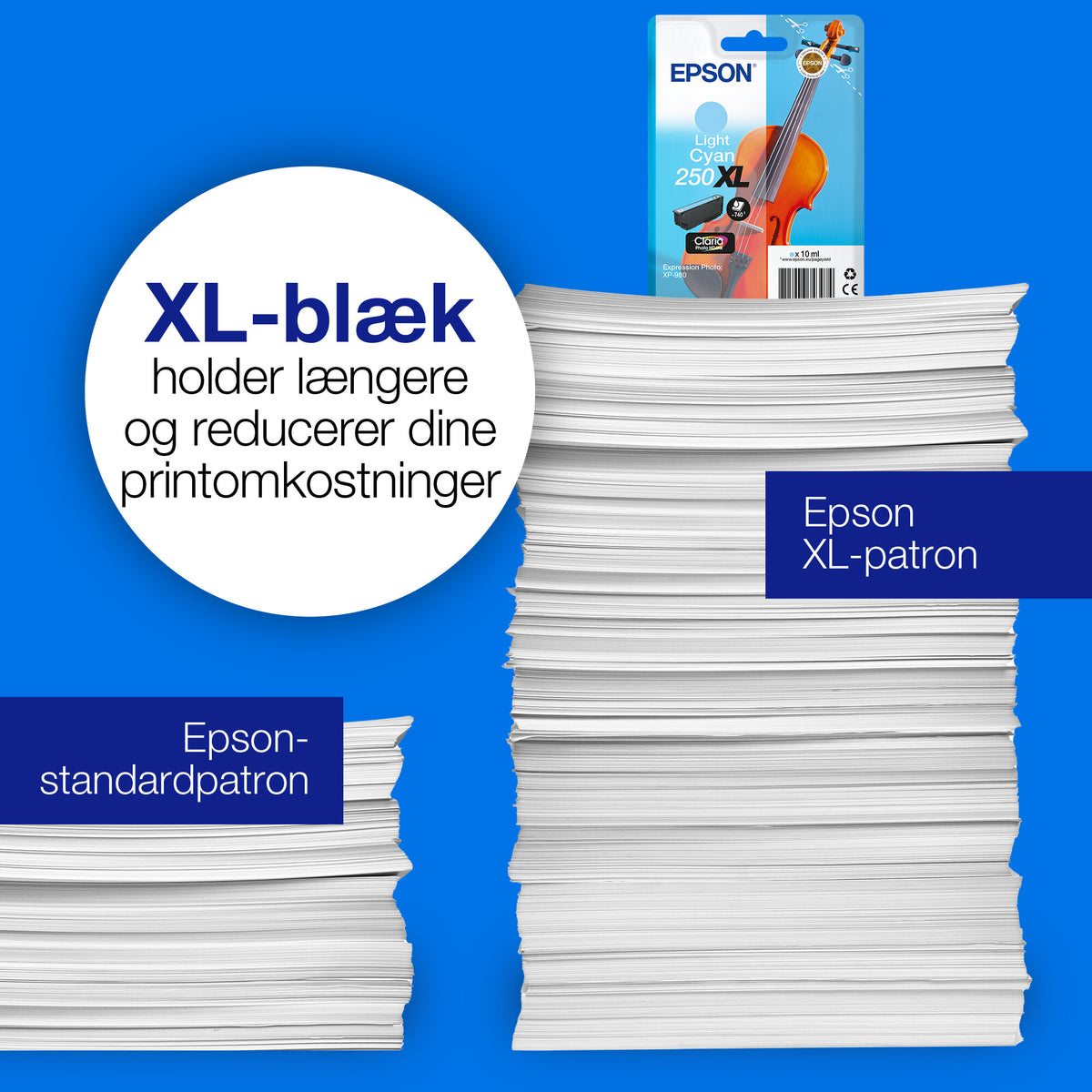 Epson Enkeltpakke, lys cyan 250 Claria Photo HD-blæk