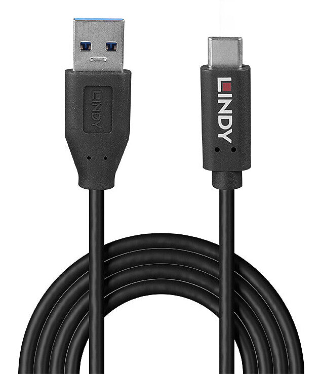 Lindy 36970 USB-kabel USB 3.2 Gen 2 (3.1 Gen 2) 0,5 m USB A USB C 10 Gbit/sek. 15 W Sort