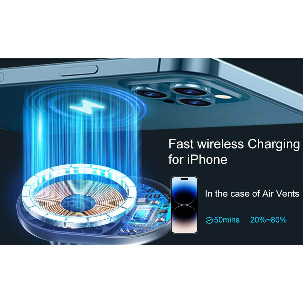 Gear MagSerie Mobilholder Ventilation MagSafe Charge 15W Trådløs