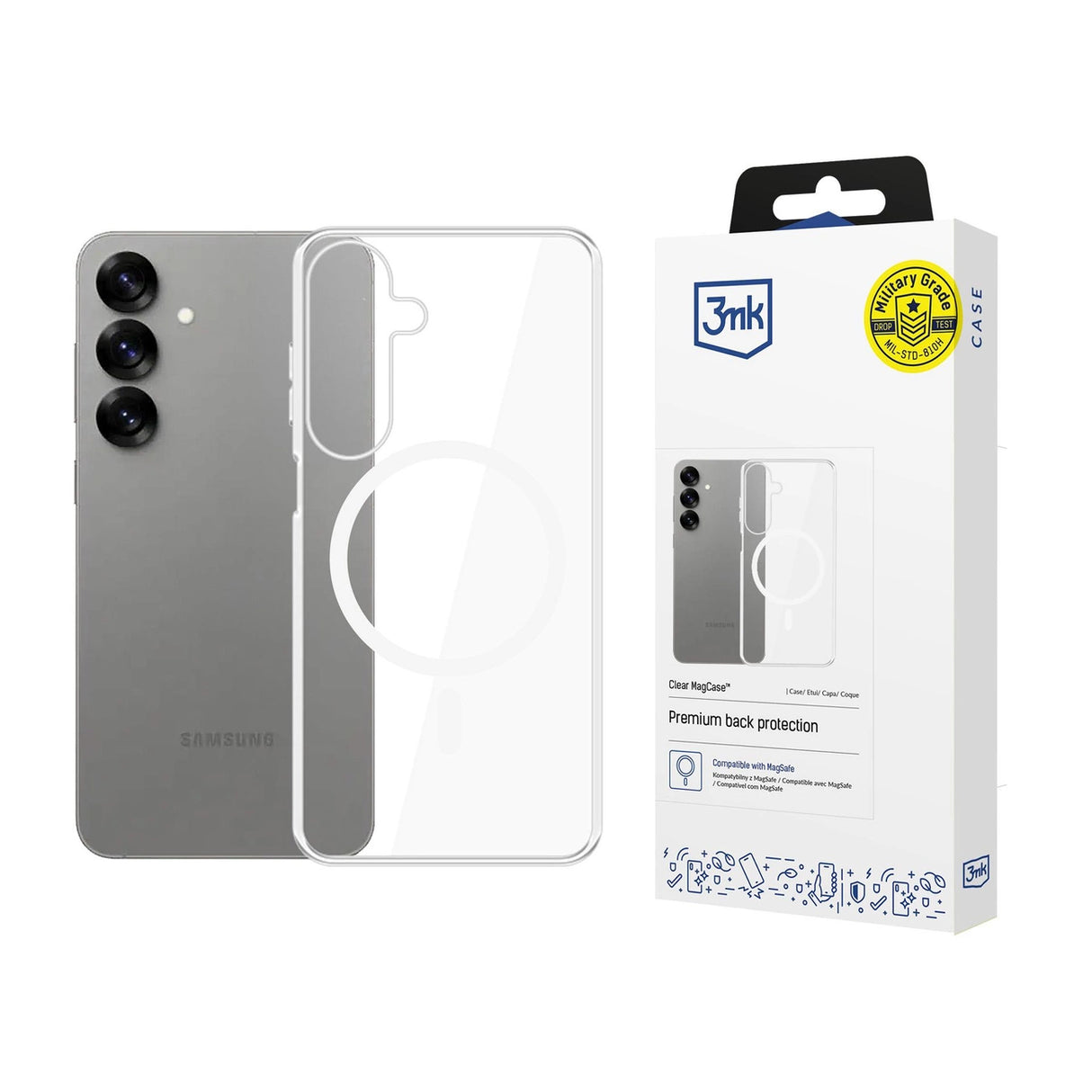 3mk Clear MagCase til Samsung Galaxy S25+ - gennemsigtig