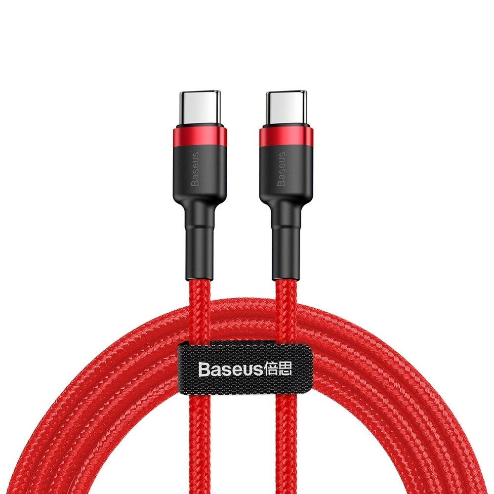 Baseus CATKLF-H09 USB-C - USB-C PD QC-kabel 60W 3A 480Mb/s 2m - rød