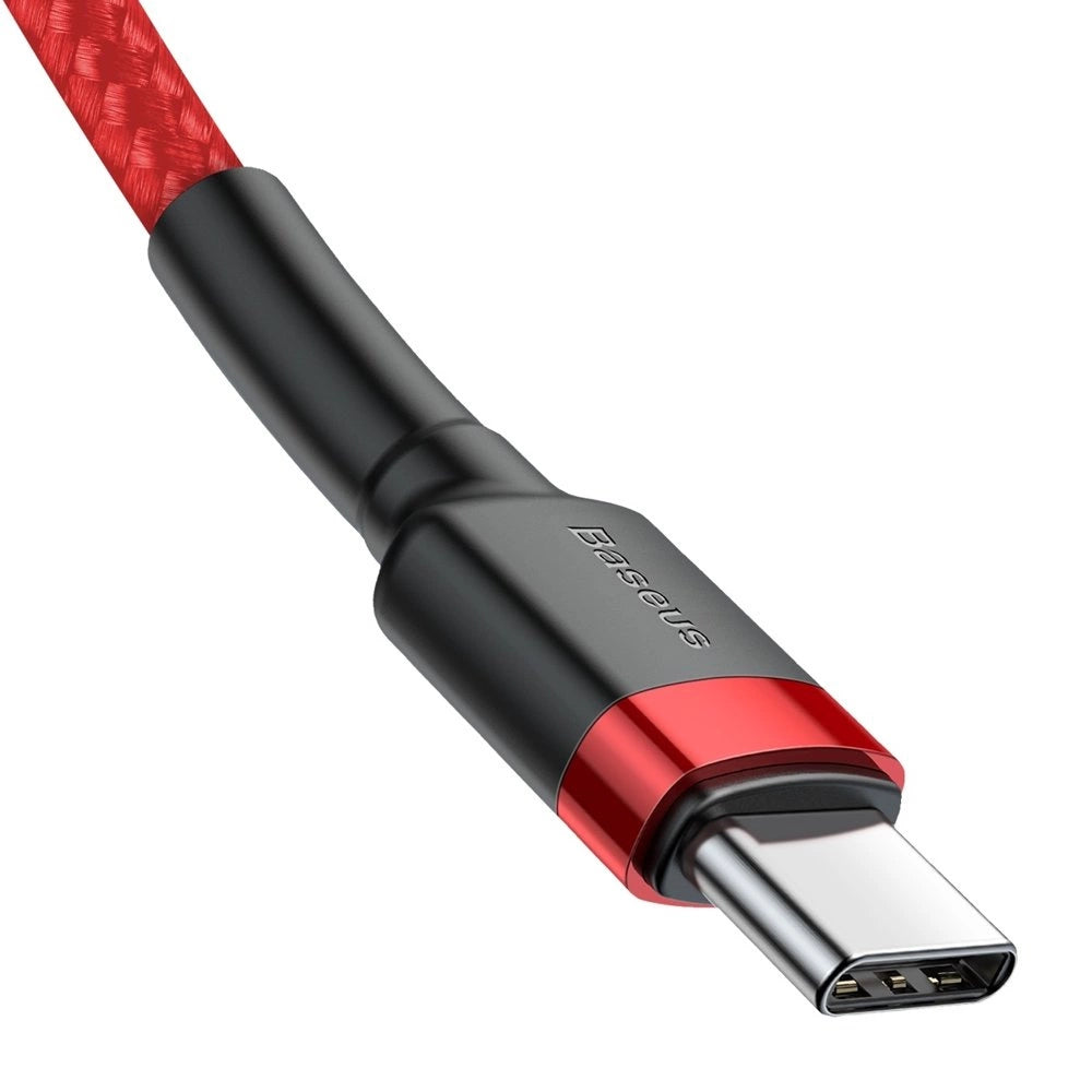 Baseus CATKLF-H09 USB-C - USB-C PD QC-kabel 60W 3A 480Mb/s 2m - rød