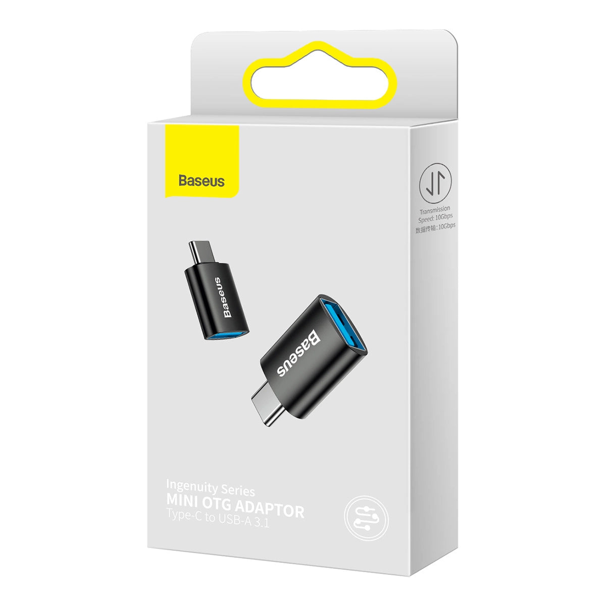 Baseus Ingenuity Series USB-C til USB-A 10Gb/s adapter - sort