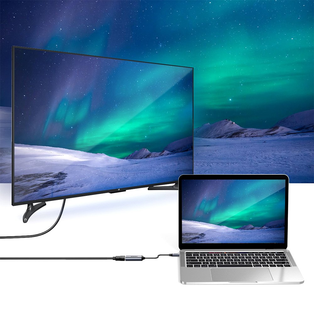 Choetech USB Type C (han) til HDMI (hun) 4K 60Hz grå (HUB-H10)