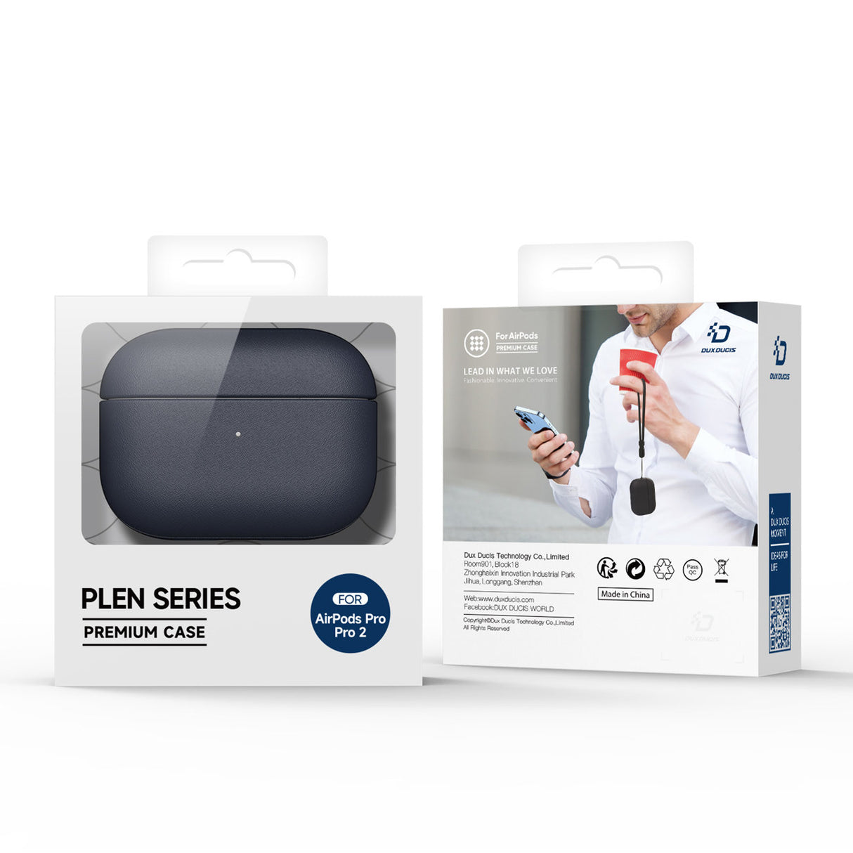 Dux Ducis Plen etui til AirPods Pro 2 / AirPods Pro 1 hovedtelefonetui blåt