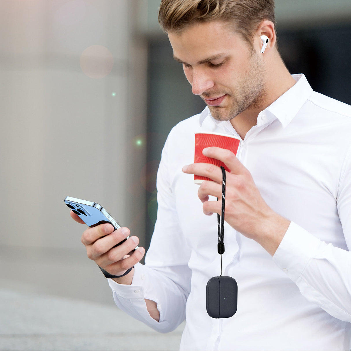 Dux Ducis Plen etui til AirPods Pro 2 / AirPods Pro 1 hovedtelefonetui blåt