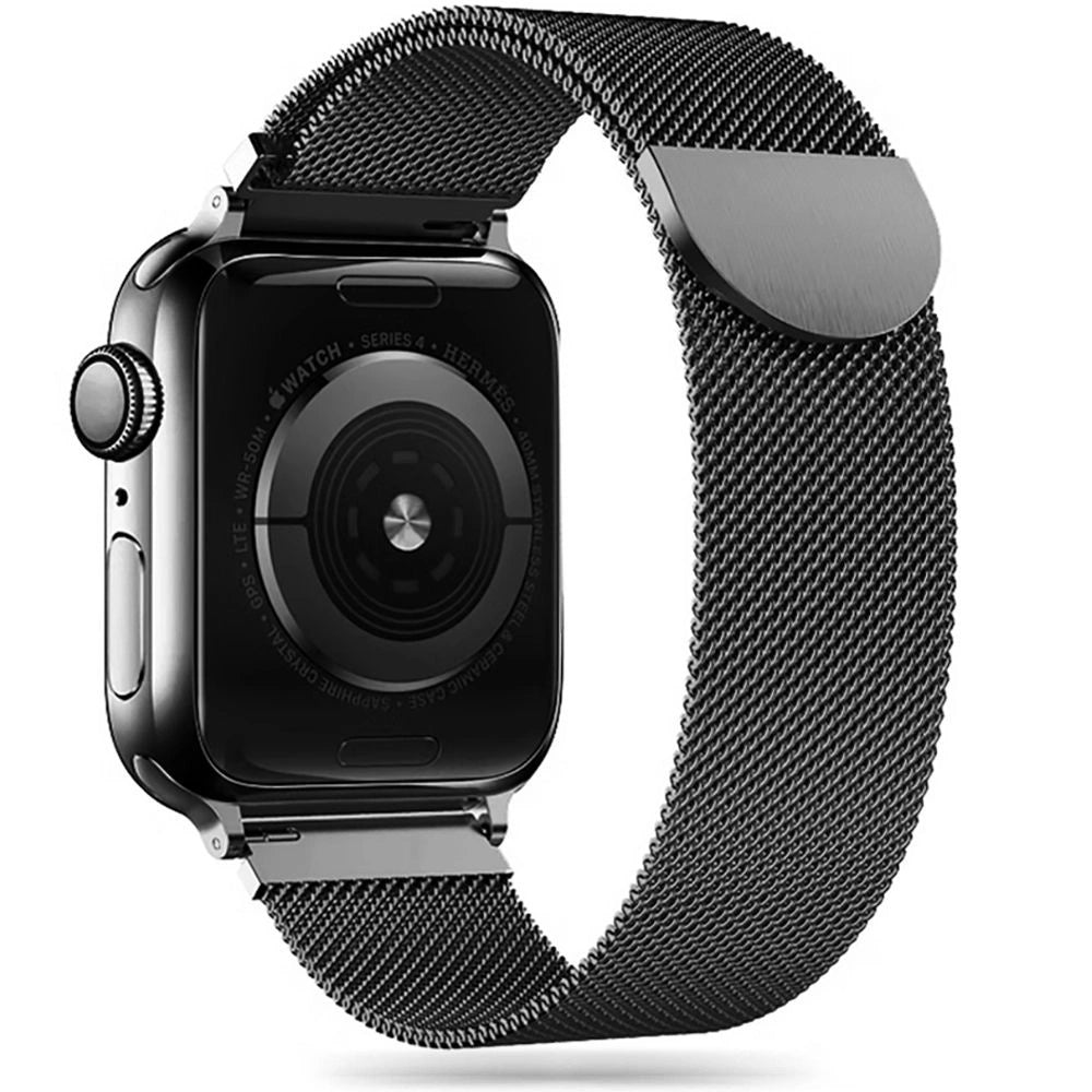 Tech-Protect MilaneseBand til Apple Watch 4 / 5 / 6 / 7 / 8 / 9 / SE / Ultra 1 / 2 (42/44/45/49 mm) - Sort