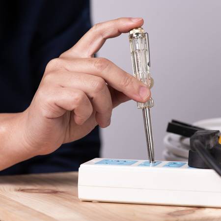 Polsøger 100-250V Deli Tools EDL8001 (hvid)