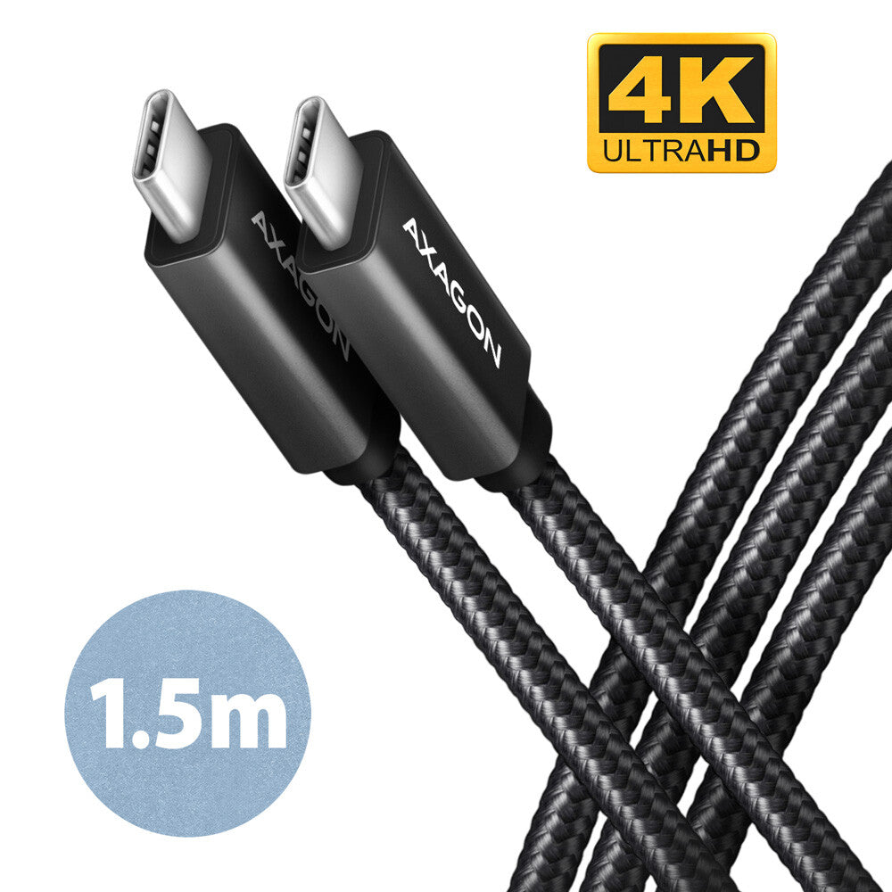 Axagon BUCM32-CM15AB USB-kabel USB 3.2 Gen 2x2 1,5 m USB C 20 Gbit/sek. 100 W Sort