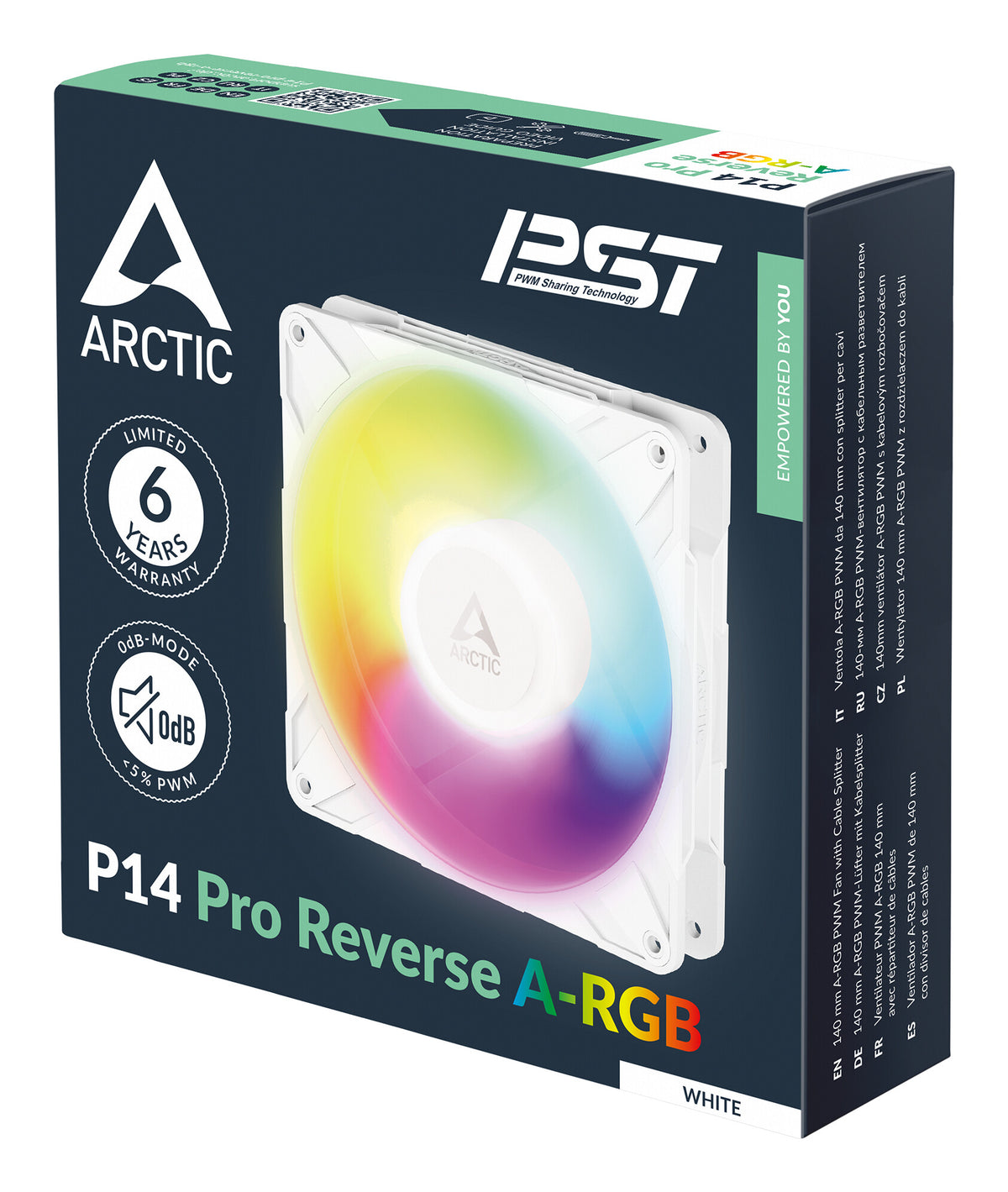 ARCTIC Freezer P14 Pro Reverse A-RGB (White) Computerkabinet Ventilator 14 cm Hvid 1 stk