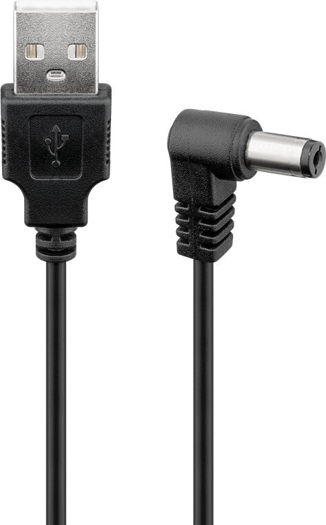 Goobay 55158 el-ledning Sort 1 m USB A 5.5 x 2.1 mm