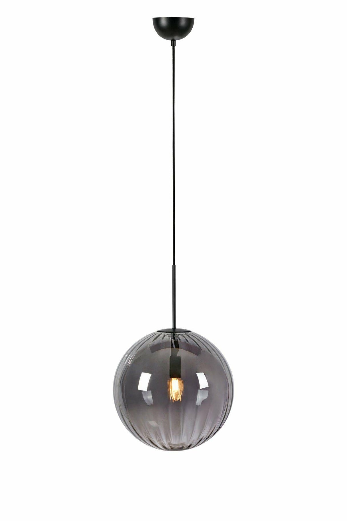 Markslöjd Fengari mat black/smoke pendel