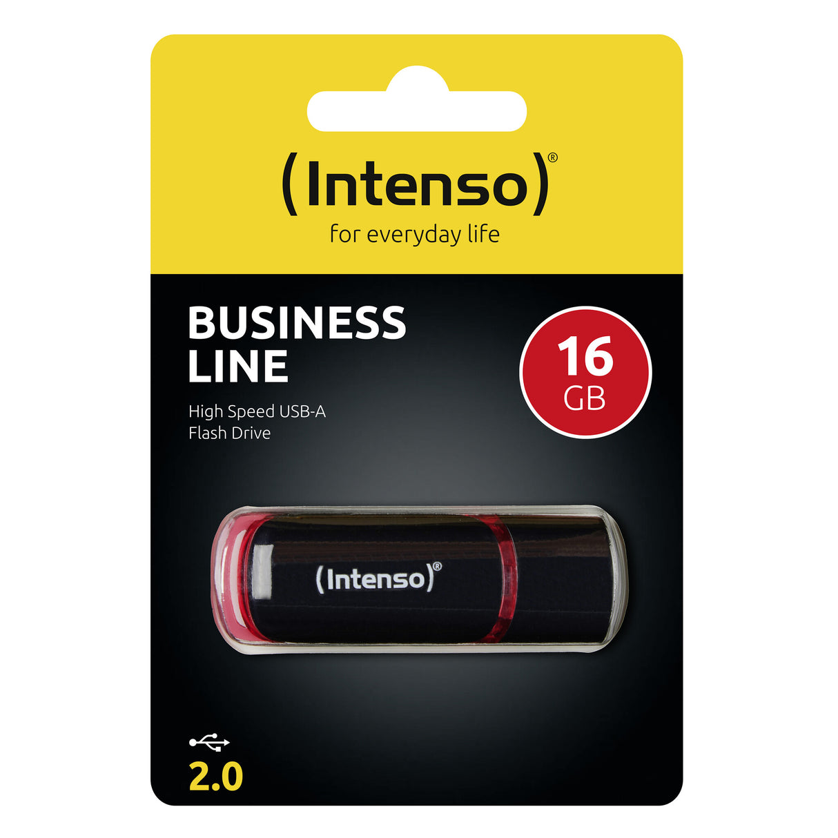 Intenso 16GB USB2.0 USB-nøgle USB Type-A 2.0 Sort, Rød
