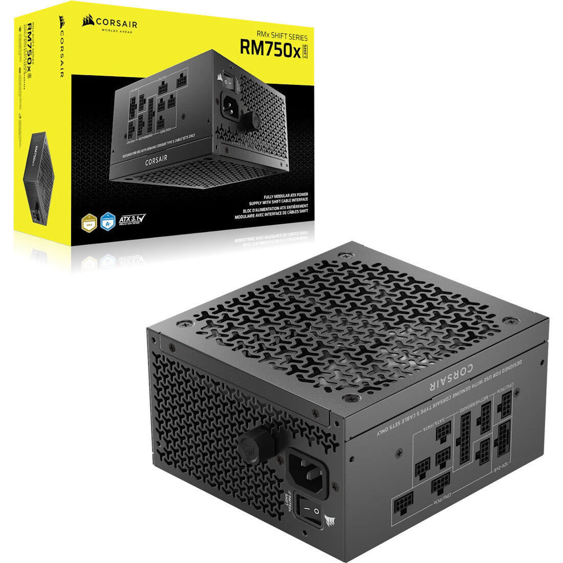 Corsair RMx Shift Series RM750x enhed til strømforsyning 750 W 24-pin ATX ATX Sort