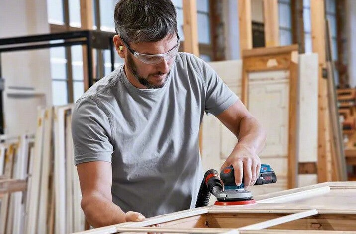 Bosch GEX 18V-125 Professional Excentersliber 10000 rpm 20000 OPM Sort, Blå, Grå, Rød