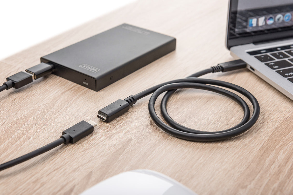 Digitus AK-300210-015-S USB-kabel USB 2.0 1,5 m USB C 0,48 Gbit/sek. Sort