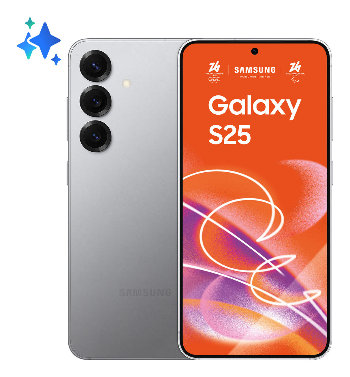 Samsung Galaxy S25 15,8 cm (6.2") Dual SIM Android 15 5G USB Type-C 12 GB 256 GB 4000 mAh Sølv
