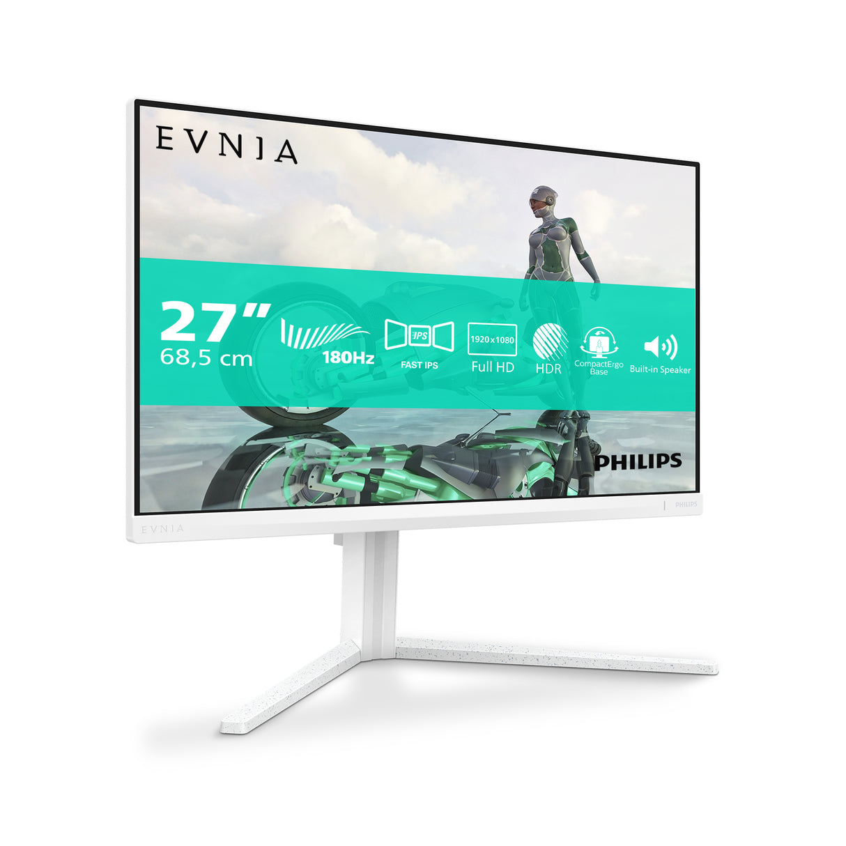 Philips Evnia 27M2N3201A/00 computerskærm 68,6 cm (27") 1920 x 1080 pixel Fuld HD LCD Hvid