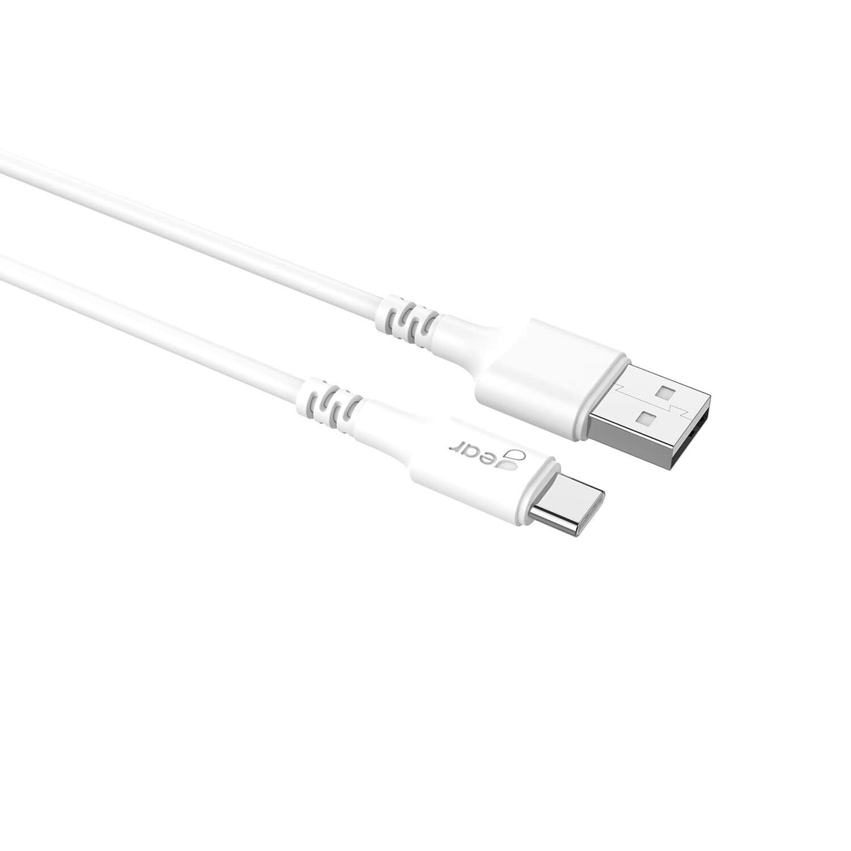 Gear Ladekabel USB-A-USB-C 2.0 3m Rundt Kabel Hvid