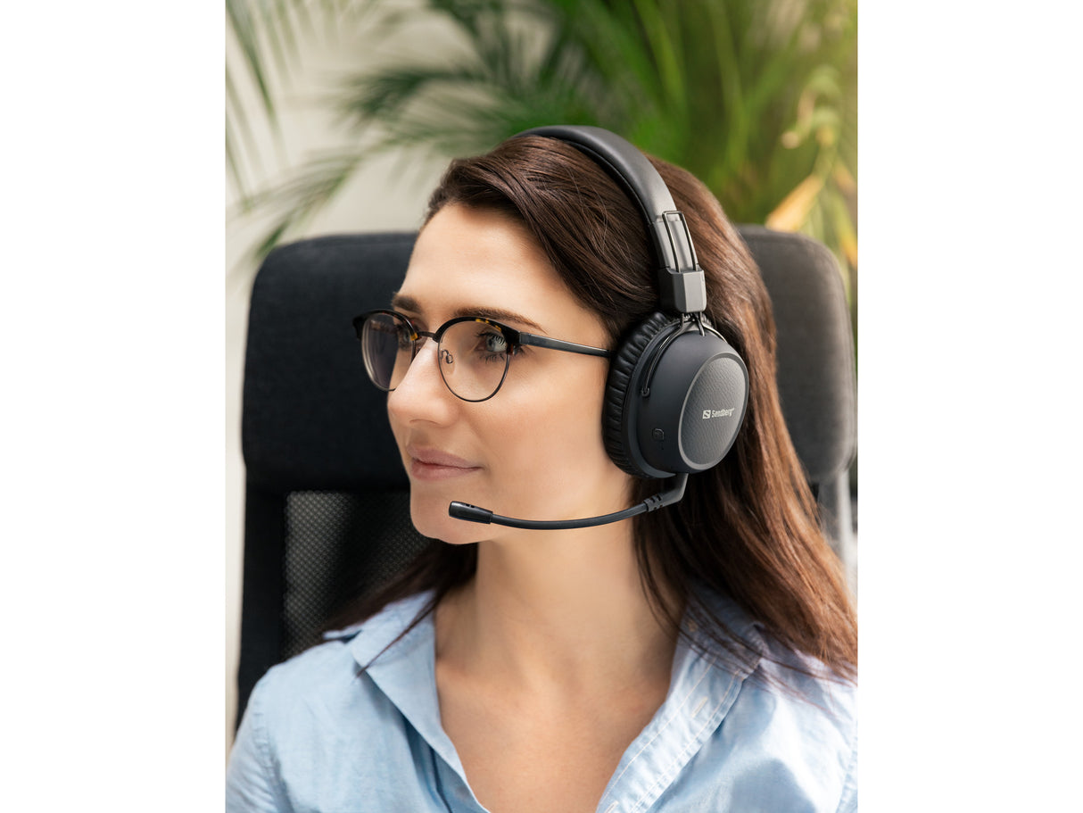 Sandberg 126-36 hovedtelefoner/headset Trådløs Spil USB Type-C Bluetooth Sort