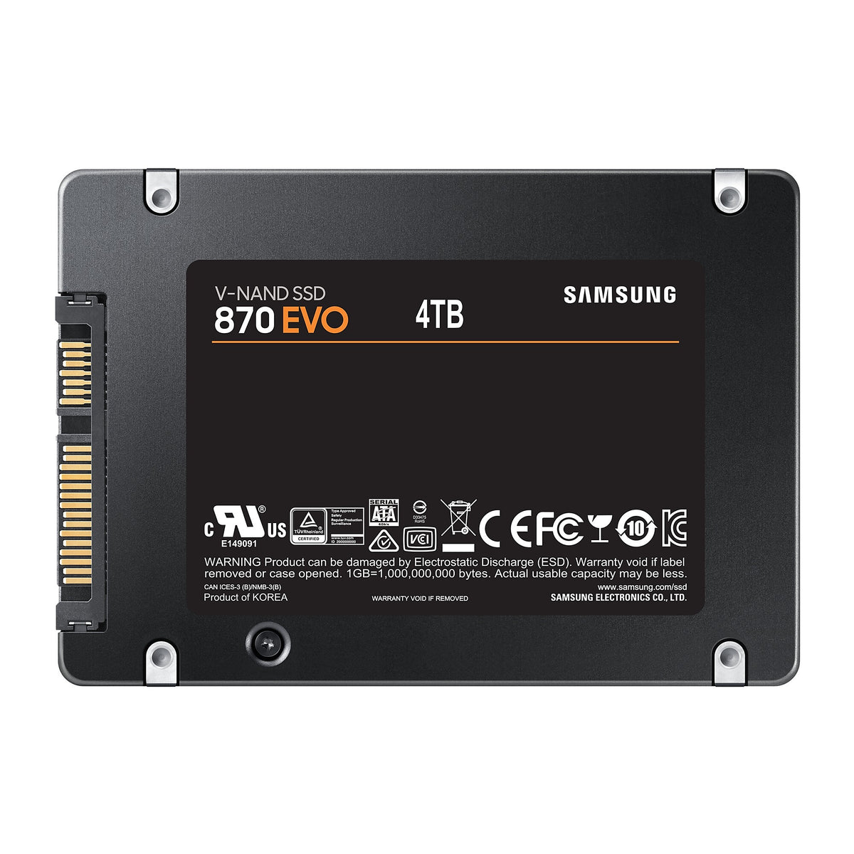 Samsung 870 EVO 4 TB 2.5" Serial ATA III V-NAND MLC