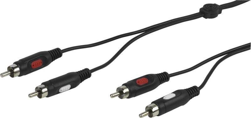Vivanco VVA2RCA15MMK lydkabel 1,5 m 2 x RCA Sort