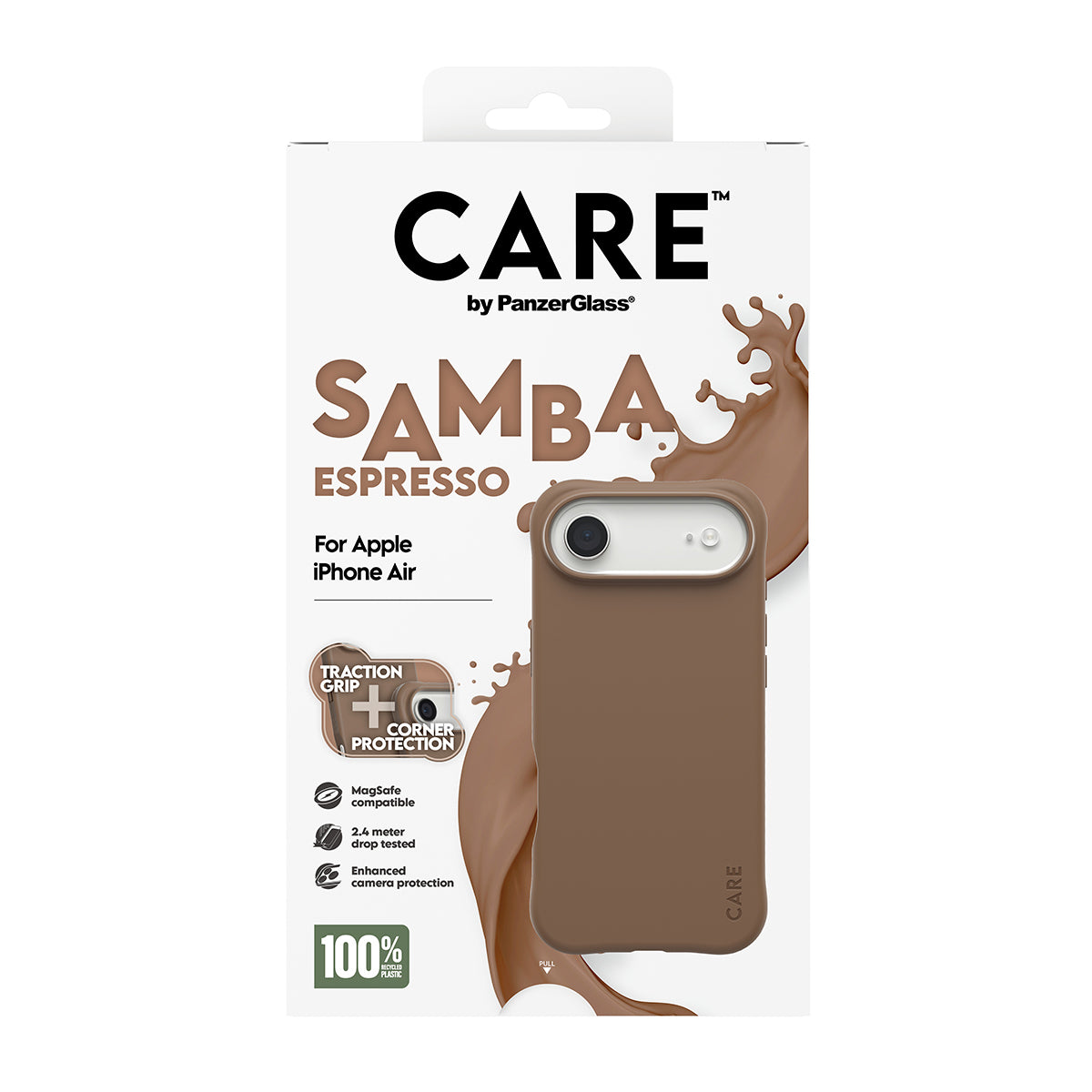 PanzerGlass CARE by ® Fashionable Case Samba Espresso m. MagSafe iPhone Air