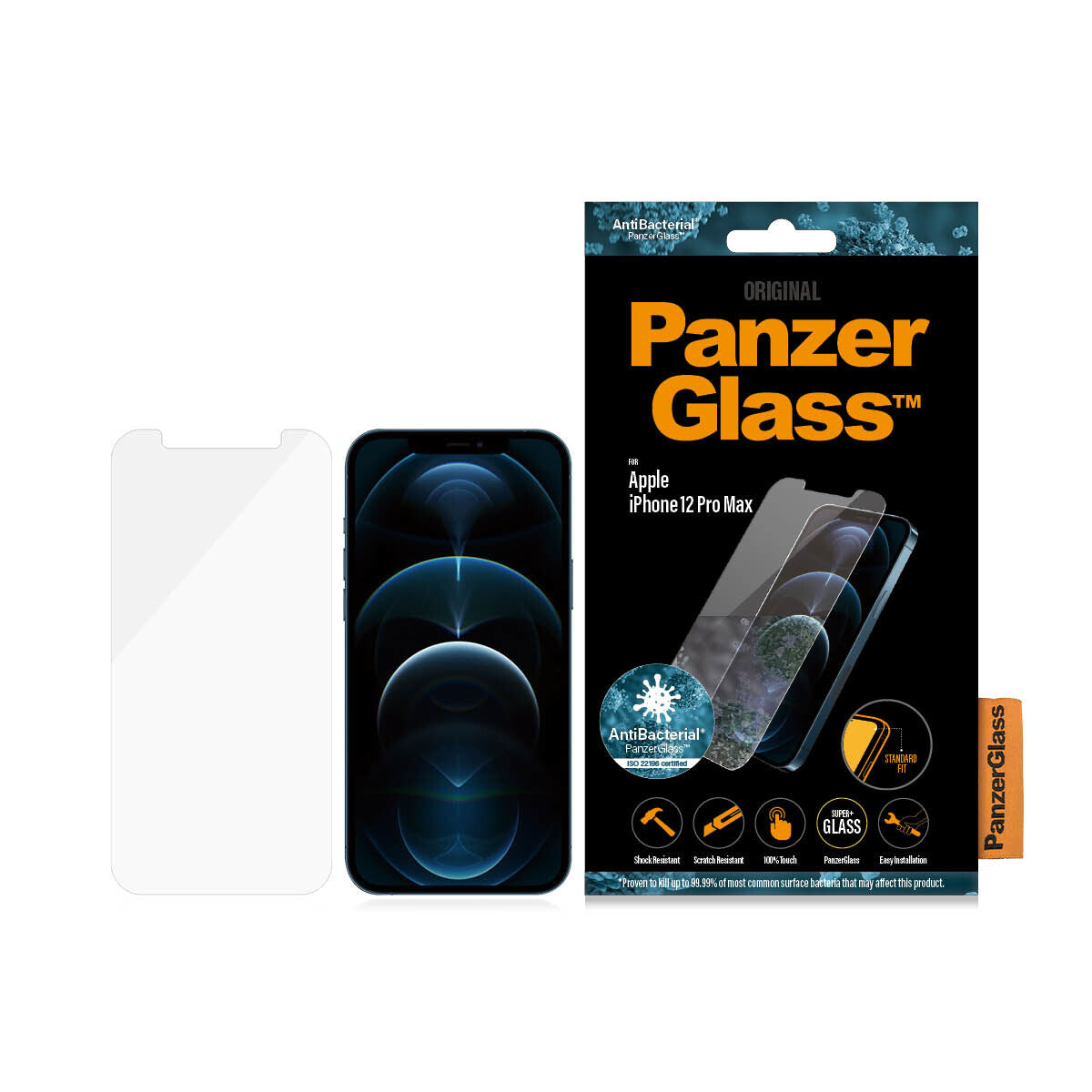 PanzerGlass ® Skærmbeskyttelse iPhone 12 Pro Max | Standard Fit