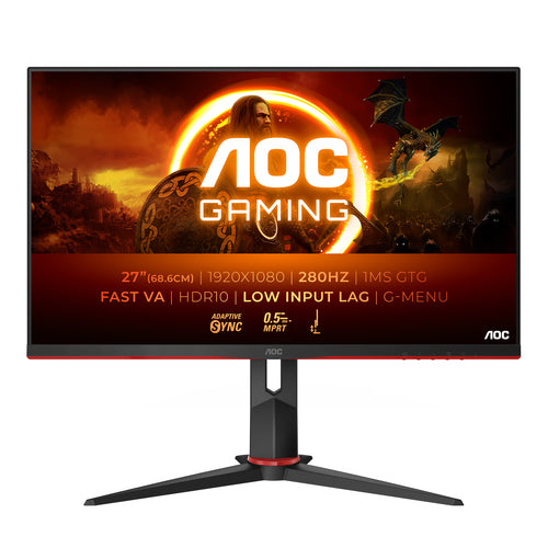 AOC G2 27G2ZN3/BK computerskærm 68,6 cm (27") 1920 x 1080 pixel Fuld HD LCD Sort, Rød