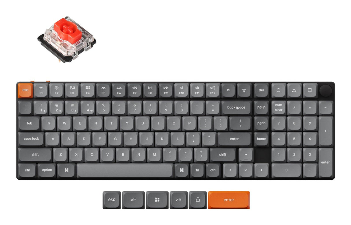 Keychron K17 Max QMK tastatur Universel USB + RF Wireless + Bluetooth Engelsk Sort