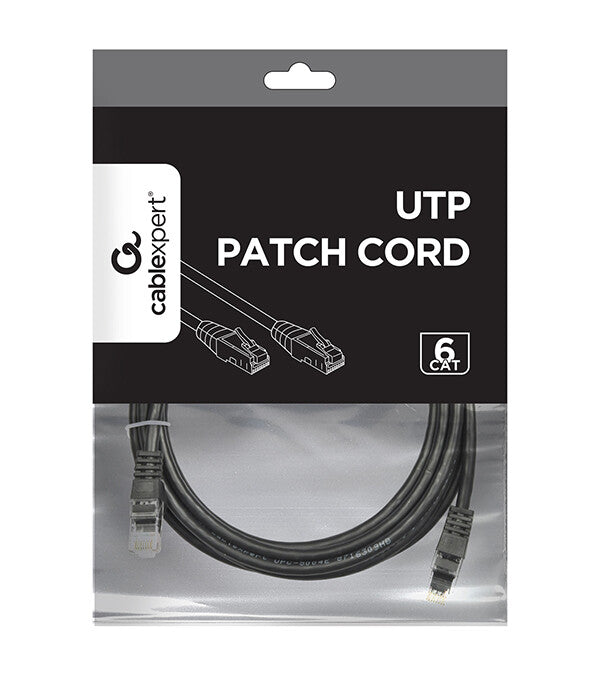 Gembird PP6U-3M/BK netværkskabel Sort Cat6 U/UTP (UTP)