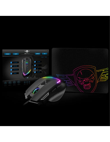 Spirit of Gamer PRO-M3 RGB mus Spil Højre hånd USB Type-A Optisk 7200 dpi