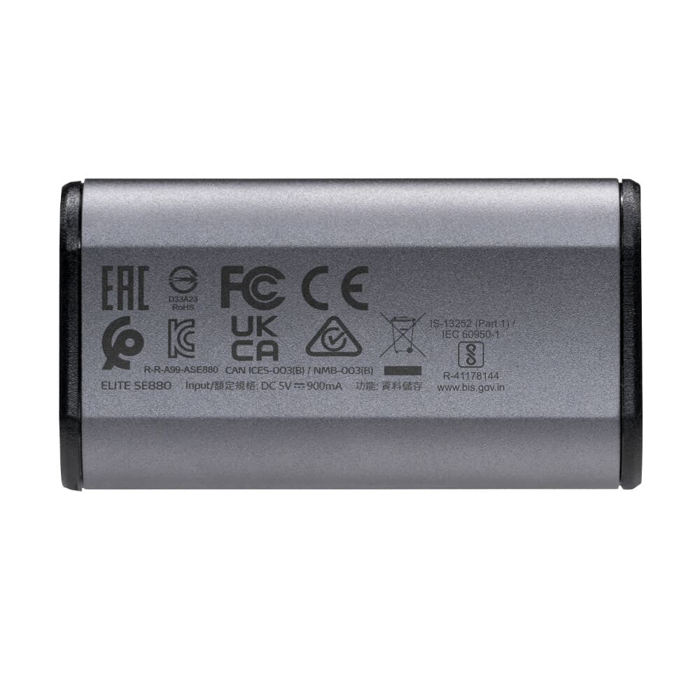 ADATA SE880 2 TB USB Type-C 3.2 Gen 2 (3.1 Gen 2) Grå