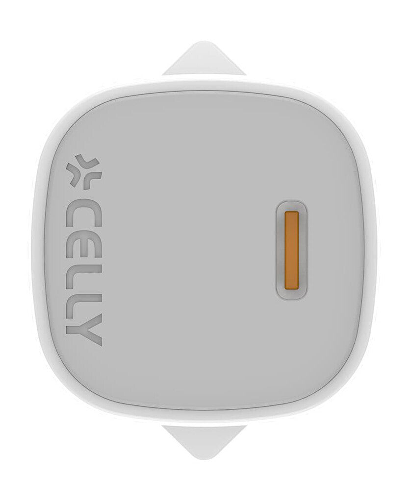 Celly UPTC1USBC25WWH oplader til mobil enhed Digitalt kamera, Mikrofon, Smartphone, Telefon Hvid USB Indendørs