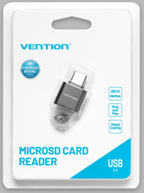 Vention CLMH0 kortlæser USB 2.0 Type-C Grå