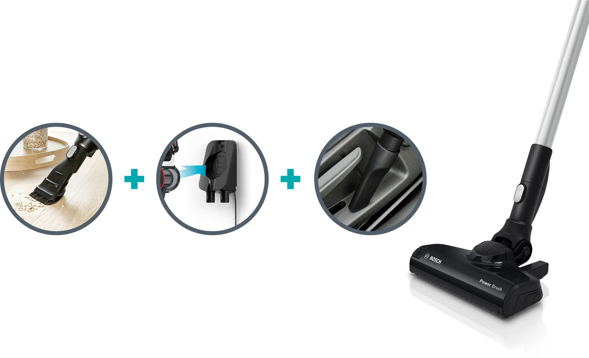 Bosch Serie 6 BCS611P4A stav støvsuger & elektrisk kost Batteri Dry Hygiejnefilter Poseløs 0,3 L Sort 2,5 At