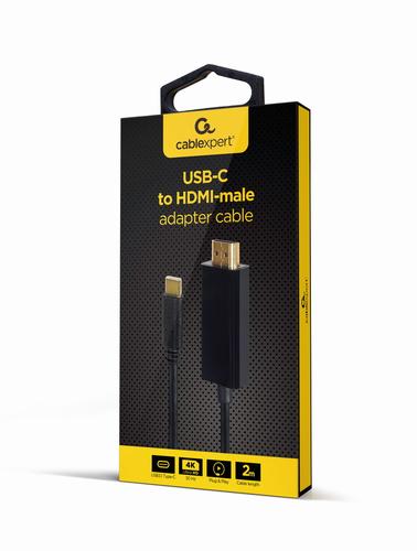 Gembird A-CM-HDMIM-01 video cable adapter 2 m USB Type-C HDMI Black