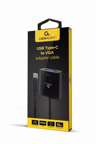 Gembird A-CM-VGAF-01 USB graphics adapter 1920 x 1080 pixels Black