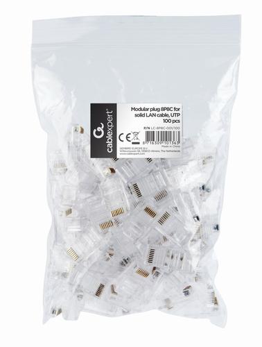 Gembird LC-8P8C-001/100 wire connector 8P8C (RJ-45) Transparent