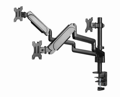 Gembird MA-DA3-01 skærmbeslag og -stativer 68,6 cm (27") Skrivebord Sort
