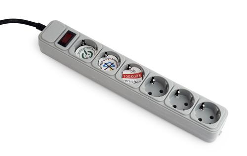 Gembird SPG6-B-6C surge protector 6 AC outlet(s) 1.8 m