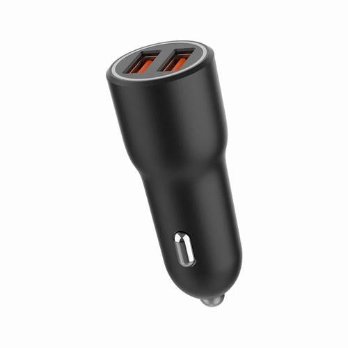 Gembird TA-UC-A2QC36-CAR-01 mobile device charger Mobile phone, Smartphone Black Cigar lighter Fast charging Auto
