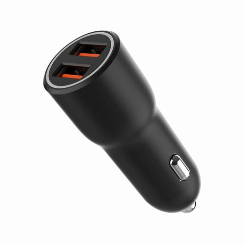 Gembird TA-UC-A2QC36-CAR-01 mobile device charger Mobile phone, Smartphone Black Cigar lighter Fast charging Auto